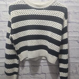 H&M Black and White Striped Sweater
